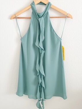 [NWT] Reiss Rose Ruffle Halter Top